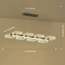 Modern gold geometric cube chandelier dining room 110v-120v light