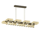 Modern gold geometric cube chandelier dining room 110v-120v light