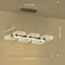 Modern gold geometric cube chandelier dining room 110v-120v light