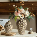 Modern gold geometric diamond ceramic vase living room decor jar