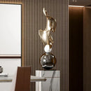 Modern gold geometric electroplating art sculpture living room decor