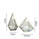 Modern gold geometric glass vase living room hanging terrarium