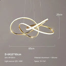 Modern gold geometric led ceiling pendant light dining room