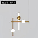 Modern gold geometric line frame pendant lights dining room glass globe