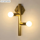 Modern gold geometric wall light bedroom vertical tube corner lamp