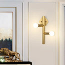 Modern gold geometric wall light bedroom vertical tube corner lamp