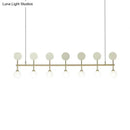 Modern gold glass ball island light – dining room pendant