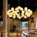 Modern gold glass ball led chandelier – dining room pendant light