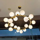 Modern gold glass ball led chandelier – dining room pendant light