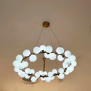 Modern gold glass ball led chandelier – dining room pendant light