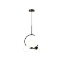 Modern gold glass ball led chandelier dining room pendant light