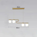 Modern gold glass ball led chandelier dining room pendant light