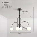 Modern gold glass ball led chandelier for dining room