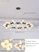 Modern gold glass ball led chandelier for dining room