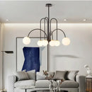 Modern gold glass ball led chandelier for dining room