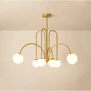 Modern gold glass ball led chandelier for dining room