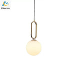 Modern gold glass ball led chandelier for living room