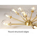 Modern gold glass ball led chandelier living room light