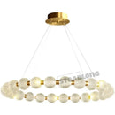 Modern gold glass ball led chandelier – living room pendant light