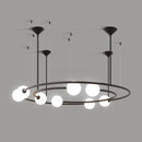 Modern gold glass ball led chandelier living room pendant light