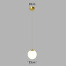 Brass Glass Globe Chandelier 1 or 2 Heads