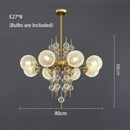 Modern gold glass ball led pendant light for kitchen island