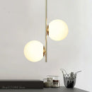 Modern gold glass ball led pendant light living room
