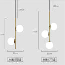 Modern gold glass ball led pendant light living room