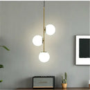Modern gold glass ball led pendant light living room