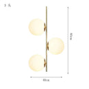 Modern gold glass ball led pendant light living room