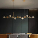 Modern gold glass ball led pendant lights dining kitchen chandelier