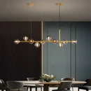 Modern gold glass ball led pendant lights dining kitchen chandelier