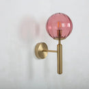 Modern gold glass ball led wall lamp for bedroom