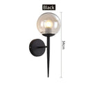 Modern gold glass ball led wall lights for bedroom passage