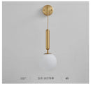 Modern gold glass ball led wall sconce for bedroom decor
