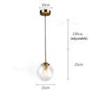 Modern gold glass ball pendant chandelier dining room art lighting