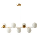 Modern gold glass ball pendant chandelier dining room led light