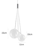 Modern gold glass ball pendant chandelier dining room light