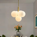 Modern gold glass ball pendant chandelier dining room light
