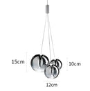 Modern gold glass ball pendant chandelier dining room light