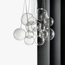Modern gold glass ball pendant chandelier dining room light