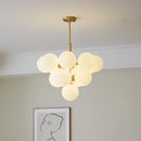 Modern gold glass ball pendant chandelier dining room light