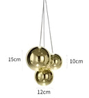 Modern gold glass ball pendant chandelier dining room light