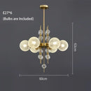 Modern gold glass ball pendant chandelier – kitchen island light