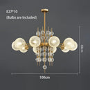 Modern gold glass ball pendant chandelier – kitchen island light