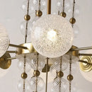 Modern gold glass ball pendant chandelier – kitchen island light