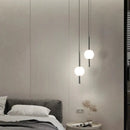 Modern gold glass ball pendant light bedroom hanging lamp