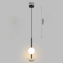 Modern gold glass ball pendant light bedroom hanging lamp
