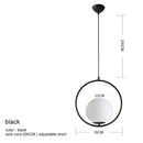 Modern gold glass ball pendant light dining room 3 light fixture