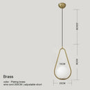 Modern gold glass ball pendant light dining room 3 light fixture